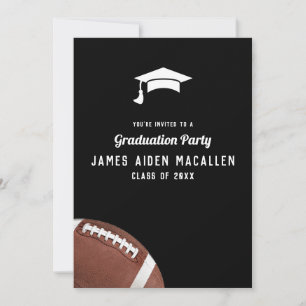 Football Themed Graduation Party Einladung