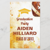 Football Themed Graduation Party Flyer (Vorne)