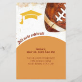 Football Themed Graduation Party Flyer (Hinten)