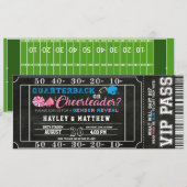 Football Ticket Quarterback oder Cheerleader Baby Einladung (Vorne/Hinten)