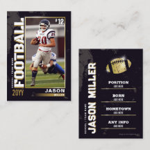 Football Trading Card, Football Player Card Gold