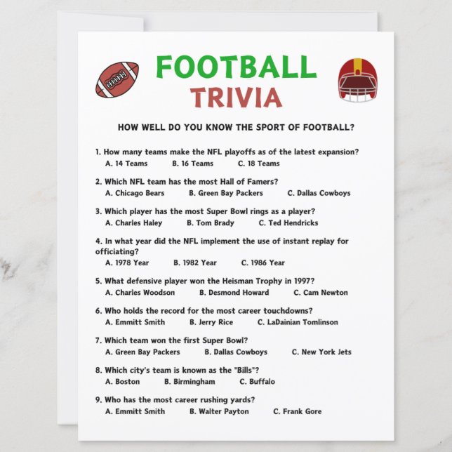 Football Trivia Game (Vorderseite)