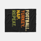 Football Turkey Nap Repeat Thanksgiving Costume Le Fleecedecke (Vorderseite (Horizontal))