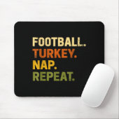 Football Turkey Nap Repeat Thanksgiving Costume Le Mousepad (Mit Mouse)