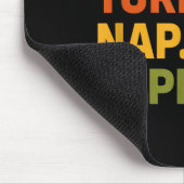 Football. Turkey. Nap. Repeat, Thanksgiving Slogan Mousepad (Ecke)