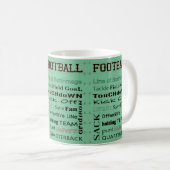 FOOTBALL-Typografie Coffee Tasse (VorderseiteRechts)