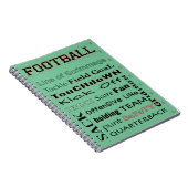 FOOTBALL-Typografie Notizblock (Rechte Seite)