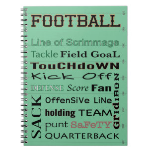 FOOTBALL-Typografie Notizblock