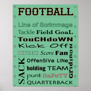 FOOTBALL-Typografie Poster
