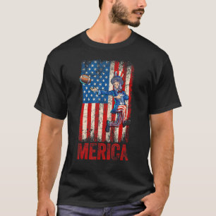 Football Uncle Sam 4. Juli Jungs Männer Amerikaner T-Shirt