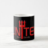 Football United Red Devils rot und schwarz Kaffeetasse (Mittel)