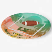 Football Uprights Party Pappteller (Schrägansicht)