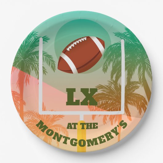 Football Uprights Party Pappteller (Vorderseite)