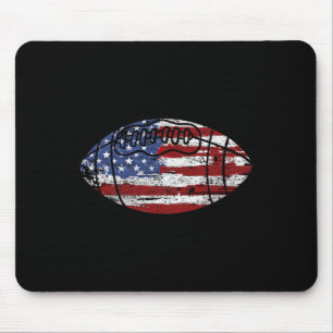 Football USA Amerikanische Flagge Vintage-Geschenk Mousepad