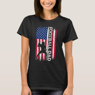 Football Vater American Flag Football Daddy Vaters T-Shirt