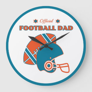 Football-Vater-Teamgeist-Sport-Champion-Spieltage Große Wanduhr