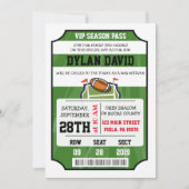 FOOTBALL VIP TICKET Bar Bat Mitzvah Einladung (Vorderseite)