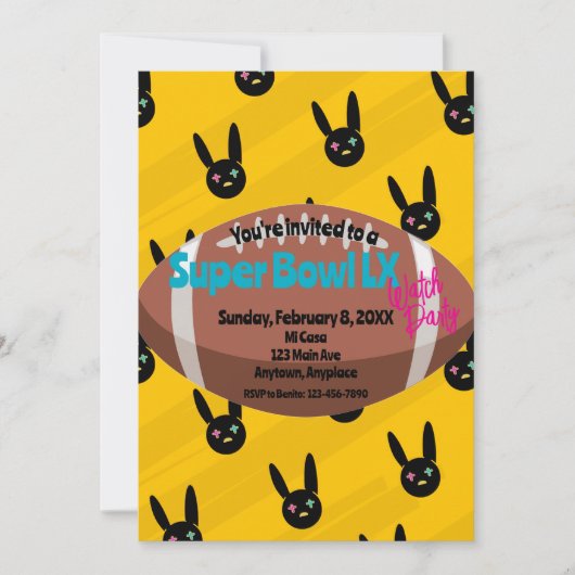 Football Watch Party Einladung (Vorderseite)