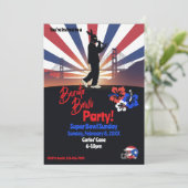 Football Watch Party Invitation Einladung (Stehend Vorderseite)