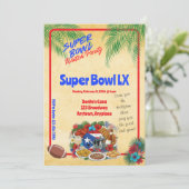 Football Watch Party Invitation Einladung (Stehend Vorderseite)