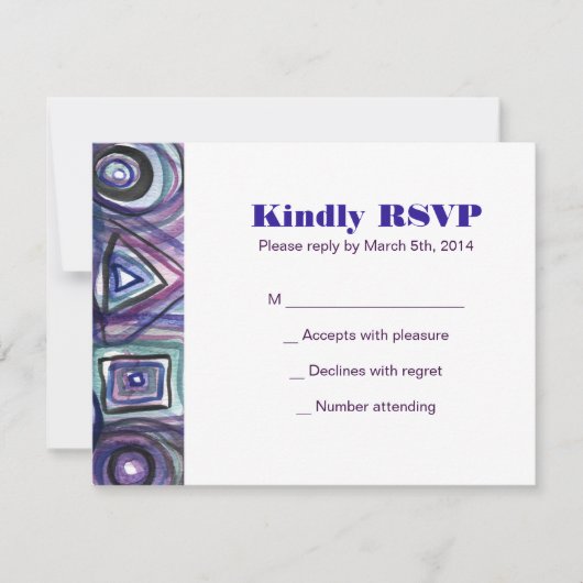 FOOTBALL WATERCOLOR Bar Mitzvah Antwortkarte RSVP Karte (Vorderseite)