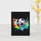 Football Watercolor Fußballball Ball Künstlerisch Karte (Gelbe Blume)