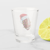 Football Weihnachtsmannmütze Shootglas Schnapsglas (Rückseite)