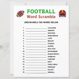 Football Word Scramble Game