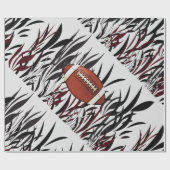 Football wrapping Papier Design Carolina Geschenkpapier (Flach)