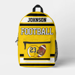 Football Yellow - bearbeitbar Bedruckter Rucksack