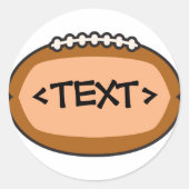 FOOTBALLDESIGN ZURÜCK,<TEXT> RUNDER AUFKLEBER (Vorderseite)