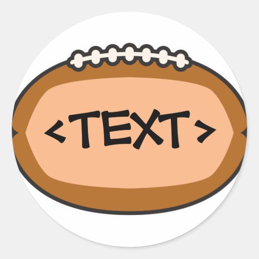 FOOTBALLDESIGN ZURÜCK,<TEXT> RUNDER AUFKLEBER (Vorderseite)