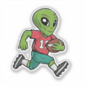 Footballer-Alien Aufkleber (Vorderseite)