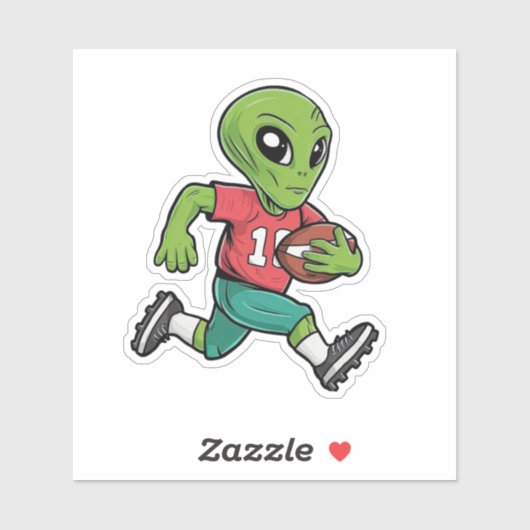Footballer-Alien Aufkleber (Blatt)