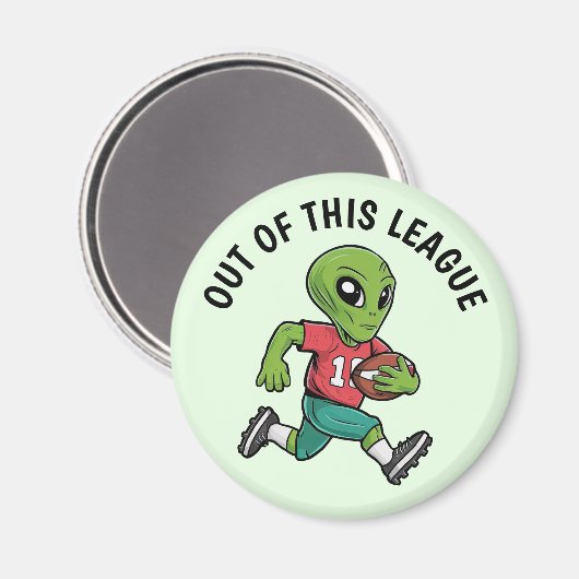 Footballer-Alien Magnet (Vorderseite/Rückseite)