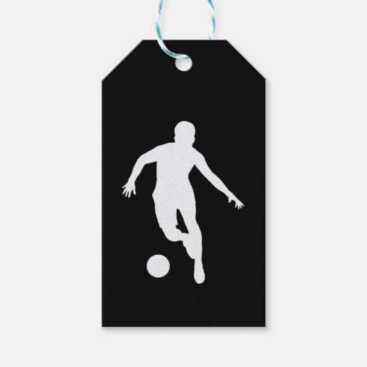 FOOTBALLER ( Weiße Silhouette) Geschenkanhänger (Vorderseite)