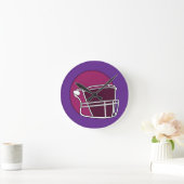 Footballhelm Runde Wanduhr (Zuhause)