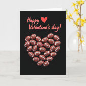 Footballs Form Heart Valentines Card Karte (Gelbe Blume)