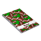 Footballs Muster Notizblock (Rechte Seite)