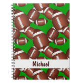 Footballs Muster Notizblock (Vorderseite)
