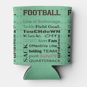 FOOTBALLTypografie Personalisiert mit Name Dosenkühler