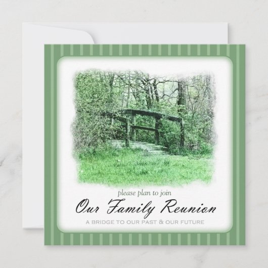 Footbridge Green Custom Family Wiedersehen Einladu Einladung (Vorderseite)