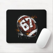 Footbyll 67 Six Seven Alpha Slang 6 7 Meme Kinder Mousepad (Mit Mouse)