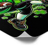 Footbyll St Patricks Day Irish Footll Poster (Ecke)