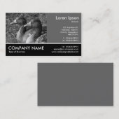 Footed Foto - 60pc Gray - Graugänse B&W Visitenkarte (Vorne/Hinten)