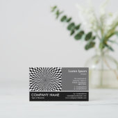 Footed Foto - 60pc Gray - Op Art Visitenkarte (Stehend Vorderseite)