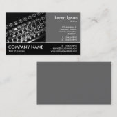 Footed Foto - 60pc Gray - Vintage Schreibmaschine Visitenkarte (Vorne/Hinten)