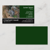 Footed Foto - Graue Eichhörnchen-Visitenkarte Visitenkarte (Vorne/Hinten)