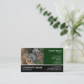 Footed Foto - Graue Eichhörnchen-Visitenkarte Visitenkarte (Stehend Vorderseite)