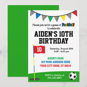 FootGolf - Einladung zum Geburtstag Soccer Golf